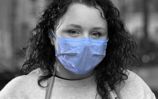 Photo of a Central Methodist University student wearing a mask